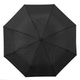 Umbrelă Pliabilă Automată, Neagră, M&acirc;ner Cauciuc, Husă Fermoar, Oem