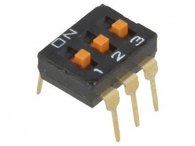 Comutator DIP-SWITCH 3 Secțiuni ON-OFF 24VDC foto