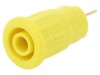 Soclu banană galben 4mm 24A 1kV aurit cu izolație