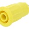 Soclu banană galben 4mm 24A 1kV aurit cu izolație