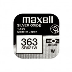 Baterie ceas Maxell SR621W V363 1.55V, oxid de argint, 10buc/cutie
