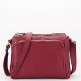 Geanta bordeaux din piele naturala Camelia 124