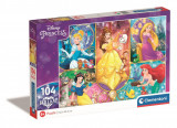 Puzzle Clementoni Disney Princess Brilliant, 104 piese