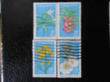 Serie timbre flora flori plante SUA stampilate, Stampilat