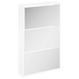 Cumpara ieftin Pantofar cu oglinda si 3 niveluri, alb, 63 x 17 x 102,5 cm