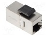 Cuplor RJ45 Cat 6 LANBERG dublu ecranat argintiu 8p8c Keystone