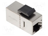 Cuplor RJ45 Cat 6 LANBERG dublu ecranat argintiu 8p8c Keystone