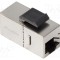 Cuplor RJ45 Cat 6 LANBERG dublu ecranat argintiu 8p8c Keystone