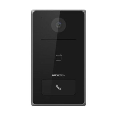 Videointerfon IP Hikvision, Camera 2MP, PoE, IP65, Cititor carduri, IR 2.5m, Microfon, 4xIntrari alarma - DS-KV6133-ME1 SafetyGuard Surveillance foto
