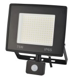 Proiector LED cu senzor de miscare Hoff Noctem Lite, 75W, 8250lm, lumina rece 6500K, IP65