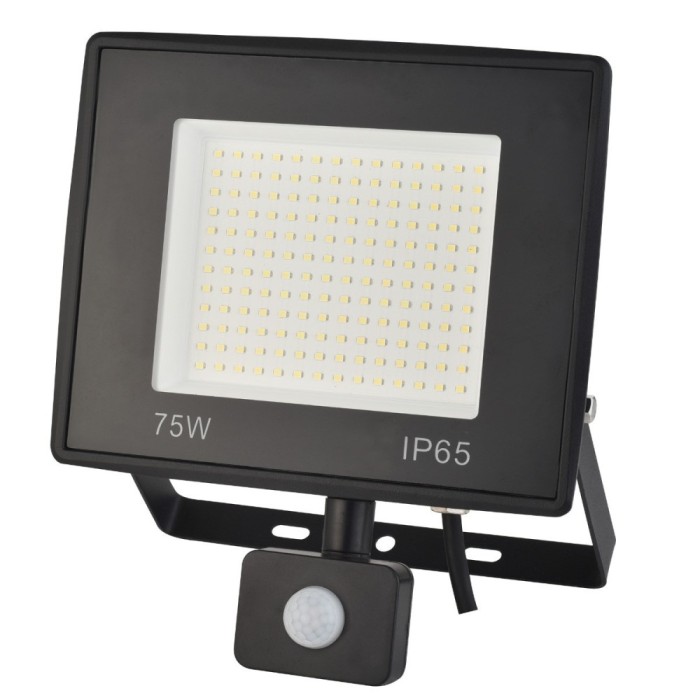 Proiector LED cu senzor de miscare Hoff Noctem Lite, 75W, 8250lm, lumina rece 6500K, IP65