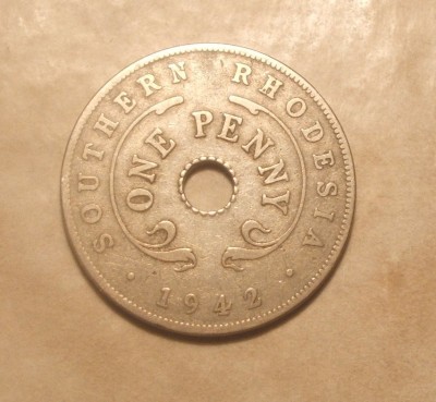 RHODESIA 1 PENNY 1942 foto