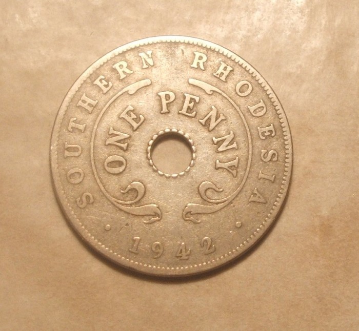 RHODESIA 1 PENNY 1942