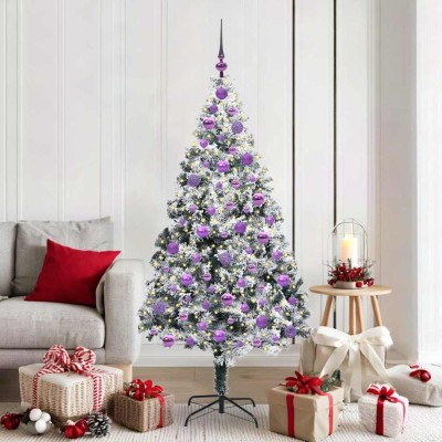 vidaXL Brad de Crăciun artificial cu 300 LED Verde 180 x 115 cm 3396968 foto