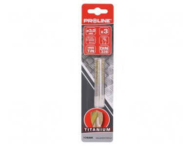 Drill Bit for Metal 3mm HSS-R TIN Coated foto