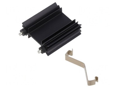 Radiator extrudat H TO218 TO220 TOP3 negru 38,1mm x 35mm foto