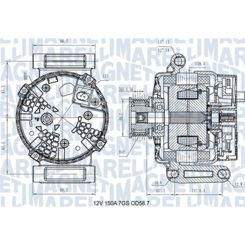 Alternator Ford Ranger (Tke), Transit Box (Fa), Transit Bus(Fd , Transit Custom V362 Box (Fy, Transit Custom V362 Bus (F3), Transit (Fm , Transit V36