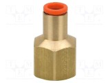 Racord push-in filetate SMC 1&divide;10bar alamă Rc 1/8