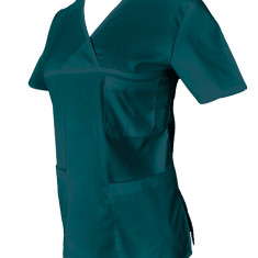 Halat Medical Pe Stil, Turcoaz Inchis cu Elastan, Model Classic - 2XL