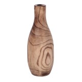 Cumpara ieftin Vaza flori lemn maro 17 x 39 cm