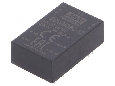 Adaptor DC/DC 6W 36-72V la 12VDC 500mA DIP24 foto