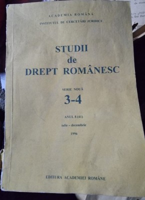 Studii de Drept Romanesc nr.3-4/1996 foto