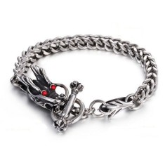 Bratara Inox Solida cu ochii rosi Dragon Cod B971