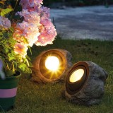 Lampa solara gradina tip piatra 20 cm, lampa LED SMD exterior decorativa