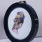 Medalion victorian de perete, realizat din ceramica
