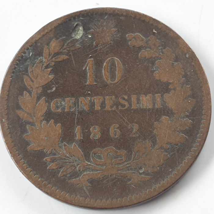 Italia 10 centesimi 1862