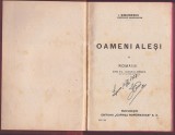 C8406N Oameni aleși, II, Rom&acirc;nii de I Simionescu, 1929, cu semnătura olografă a profesorului Iuliu Onu, membru al Academiei Rom&acirc;ne