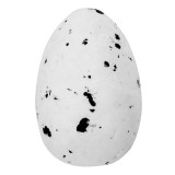 Ouă decorative de Paște, Albe cu stropi negri, 3 cm, 36 bucăți, CMCLASS