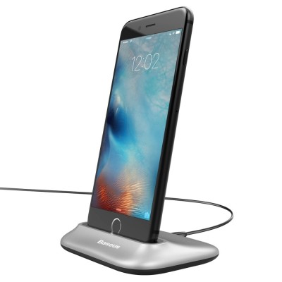 Dock / Stand de Incarcare APPLE Lightning + Cablu (Argintiu) BASEUS foto