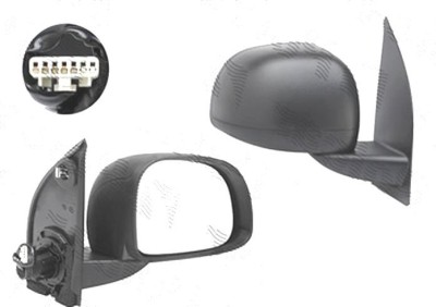 Oglinda exterioara Fiat Panda (169), 2009-12.2012, Dreapta, reglare electrica; carcasa neagra; geam convex; cromat; 3 pini foto