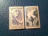 Serie Franta 1946 , 2 valori Porumbei , Prietenie , urma sarniera, Nestampilat