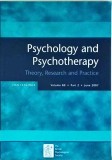 Psychology and Psychotherapy. Theory, research and practice, volume 80, part 2