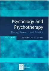 Psychology and Psychotherapy. Theory, research and practice, volume 80, part 2