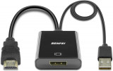 HI la DisplayPort, Adaptor Benfei HDMI la DisplayPort compatibil cu laptop, Xbox