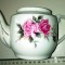 CEAINIC VINTAGE PORTELAN CHINA - DECOR FLORI TRANDAFIR