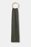 Tommy Jeans eșarfă din bumbac culoarea verde, uni, AM0AM13683