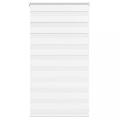 vidaXL Jaluzea tip zebra alb lățime țesătură 65,9 cm poliester