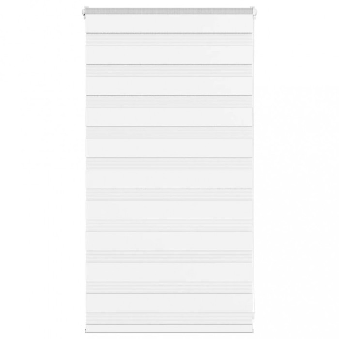Jaluzea tip zebra alb lățime țesătură 65,9 cm poliester