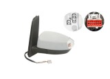 Oglinda exterioara Ford C-Max, 11.2010-, partea Stanga, culoare sticla crom, sticla asferica, cu carcasa grunduita, cu incalzire, ajustare electrica,