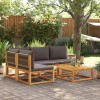 VidaXL Set canapele de grădină cu 5 piese, lemn de salc&acirc;m și fr&acirc;nghie 3278842
