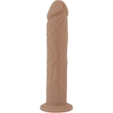Dildo SILEX-D 9&rdquo; Model 2, design realist, reactiv la căldură, bază cu ventuză pentru fixare, lungime 22.9 cm, culoarea pielii
