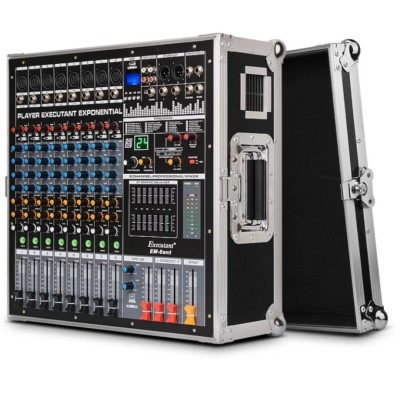 Mixer audio 12 canale cu amplificare 600W * 2 - profesional cu Bluetooth foto