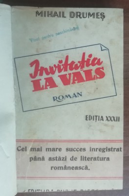 myh 50f - Mihail Drumes - Invitatie la vals - editie interbelica foto