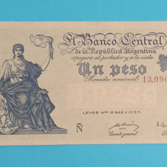 Argentina 1 Peso 1947 'Efigiul Progresului' UNC serie: 13.096.068 N