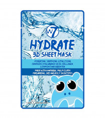 Masca Hidratanta cu Acid Hialuronic, Colagen si Ceai verde W7 Hydrate 3D Sheet Mask, 18 g foto