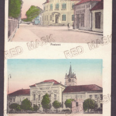 3873 - SEBES ALBA, Post Office, School, Romania - old postcard - unused